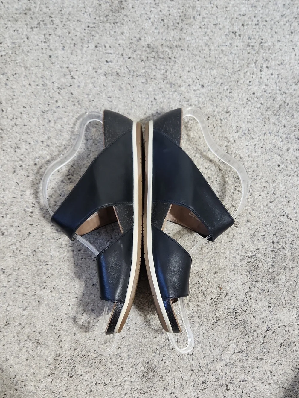 Dansko Vienna Black Leather Strappy Wedge Slide Sandals Size 42